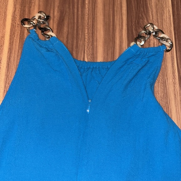 Michael Kors chain-link blue mini halter dress - Picture 11 of 13